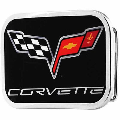 Licensed Corvette Chrome Belt Buckle