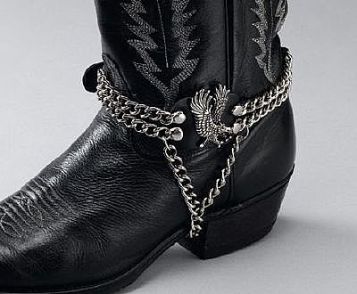 Leather Boot Chains Eagle
