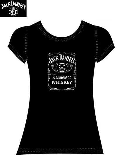 Jack Daniels T-Shirt Silver Womens