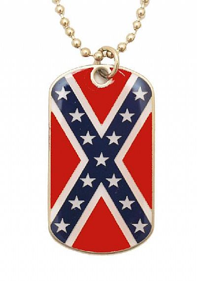 Dog Tag Necklace - Rebel Flag