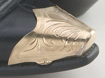 Engraved Brass Toe Tips