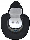 Concho Earrings in Cowboy Hat Gift Box *BLACK*