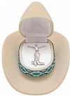 Boot Necklace in Cowboy Hat Gift Box *TAN*